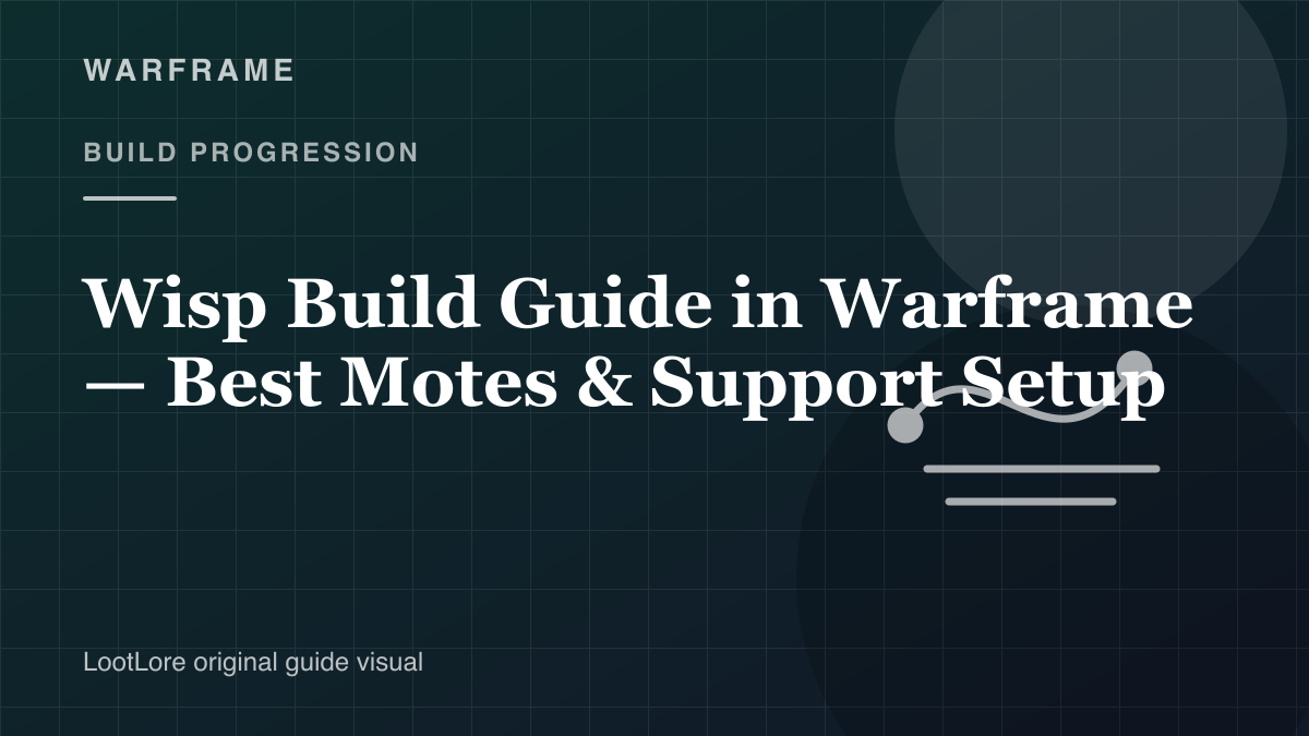 Wisp Build Guide in Warframe — Best Motes & Support Setup original build progression visual