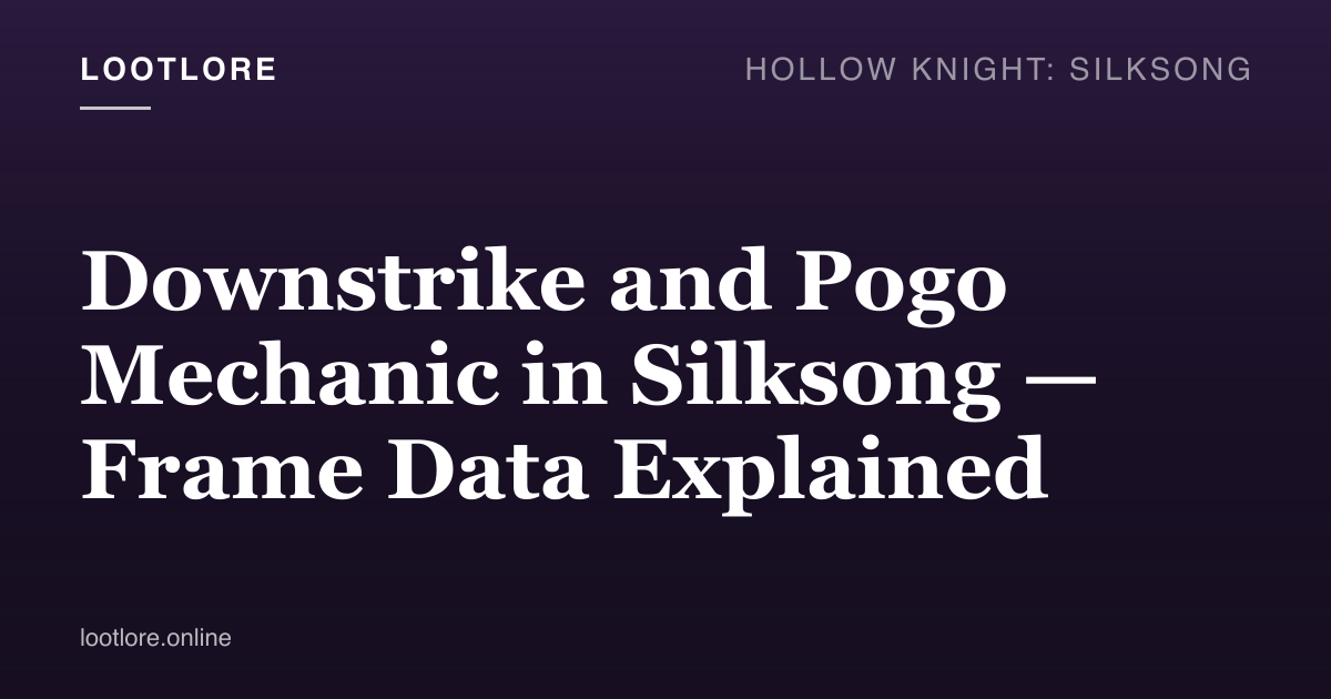 Downstrike pogo mechanic Silksong — Hornet bouncing on a spike enemy during a traversal puzzle