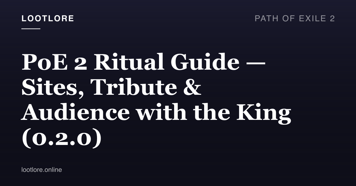 Path of Exile 2 guide cover for PoE 2 Ritual Guide