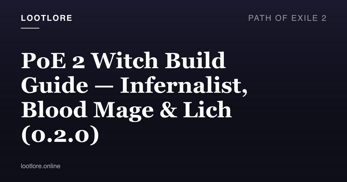 Path of Exile 2 guide cover for PoE 2 Witch Build Guide